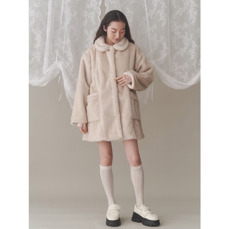 美品♡メリージェニー♡ファーもこもこコート♡ cuddlyフェイクファーコート[品番：MKSW0060555]｜merry jenny