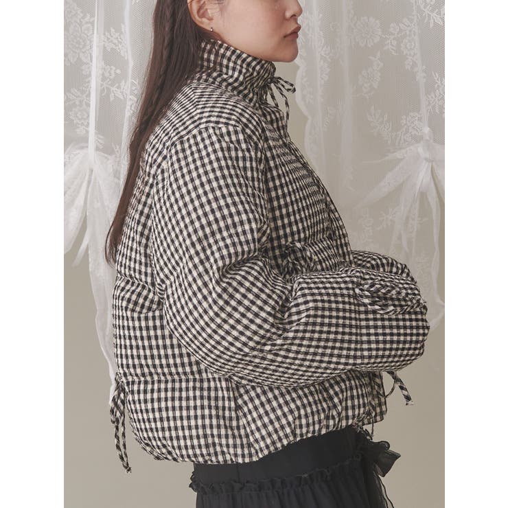 ribbon paddedジャケット[品番：MKSW0060142]｜merry jenny