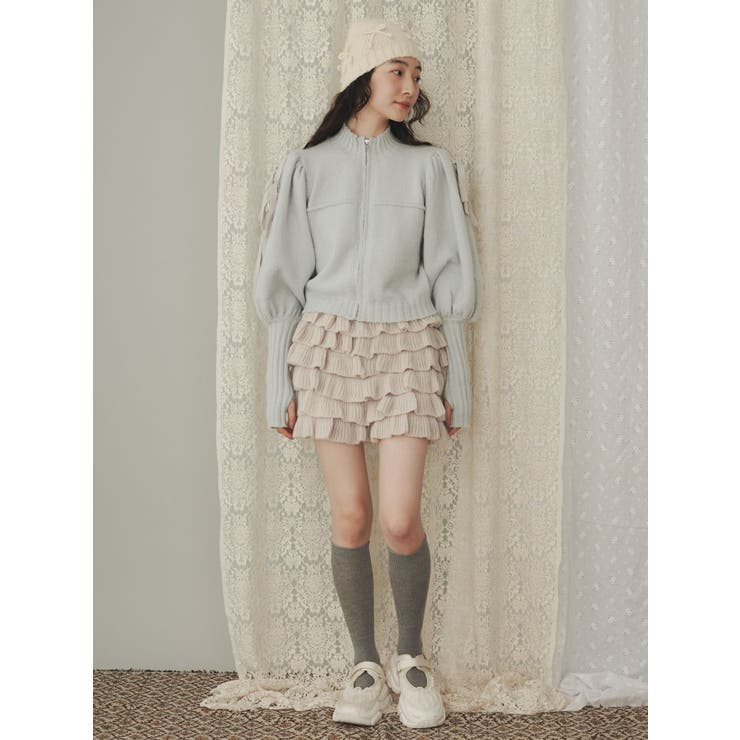 モヘヤライクティアードショートパンツ[品番：MKSW0060146