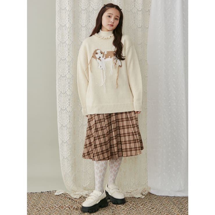 vintage like dogニット[品番：MKSW0060148]｜merry jenny