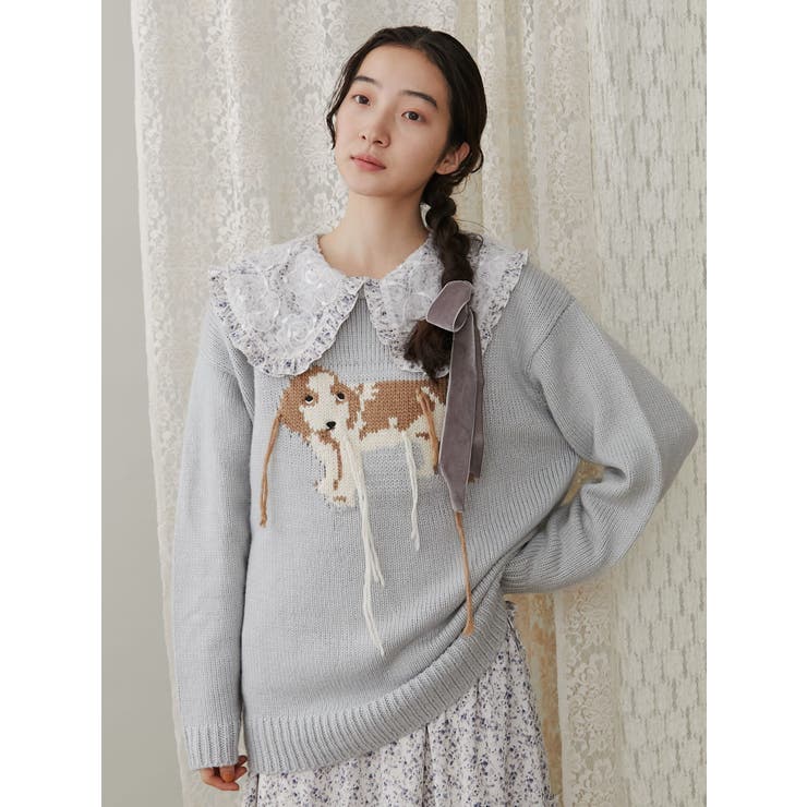 古着 \"Denim&co.\" コーディロイ ニット vintage RODEO CROWNS WIDE BOWL | クロシェフラワーニットカーディガン