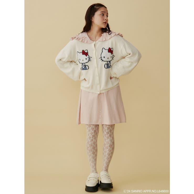 WEB限定カラーあり】【HELLO KITTY】ニットカーディガン(カーデ