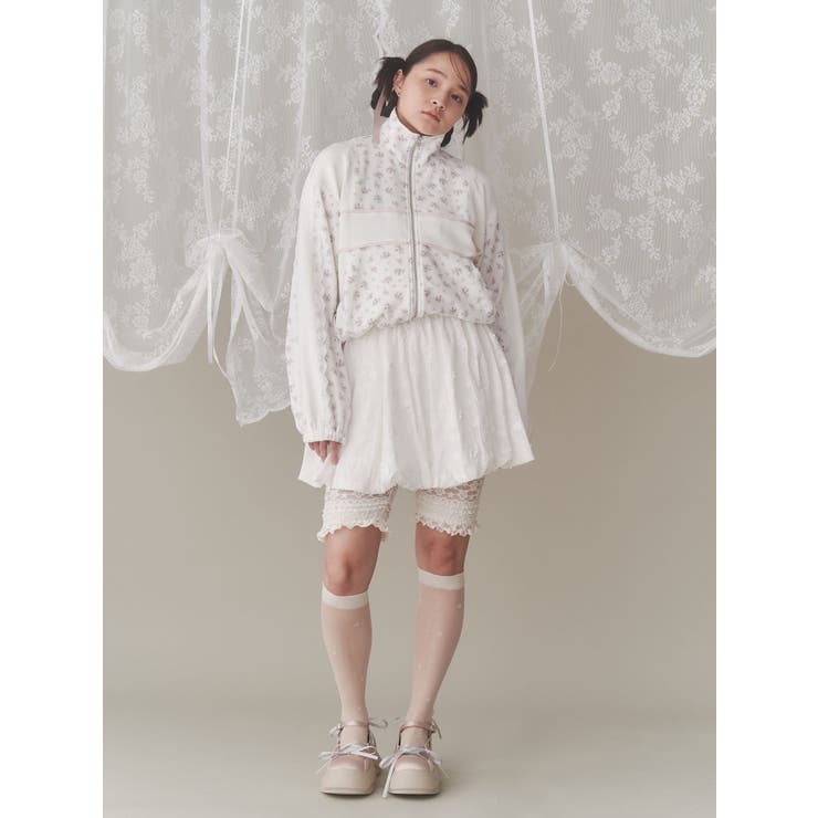 floralショートトラックジャケット[品番：MKSW0062125]｜merry jenny