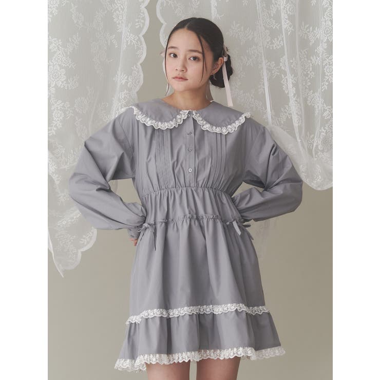 ピンタックフレアミニワンピース[品番：MKSW0062127]｜merry