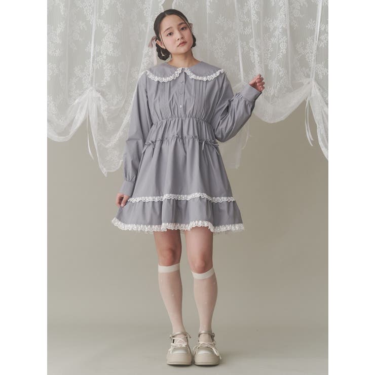 ピンタックフレアミニワンピース[品番：MKSW0062127]｜merry