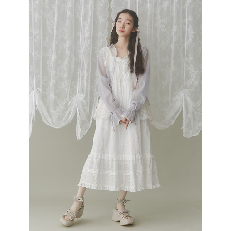 ribbonレースワンピース[品番：MKSW0061868]｜merry jenny（メリージェ