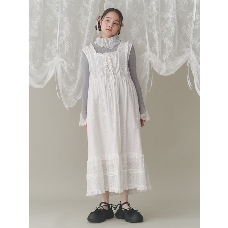 ribbonレースワンピース[品番：MKSW0061868]｜merry jenny（メリージェ