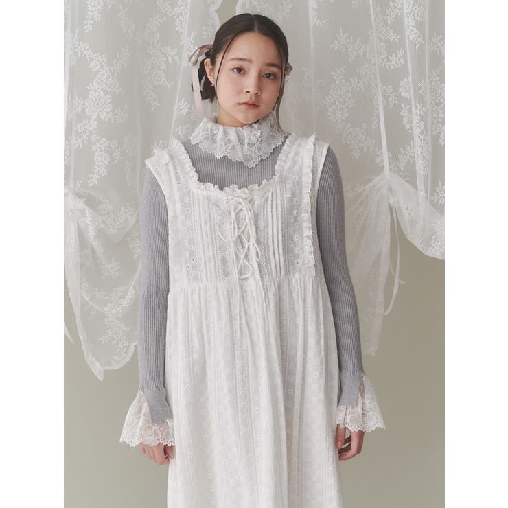 ribbonレースワンピース[品番：MKSW0061868]｜merry jenny（メリージェ