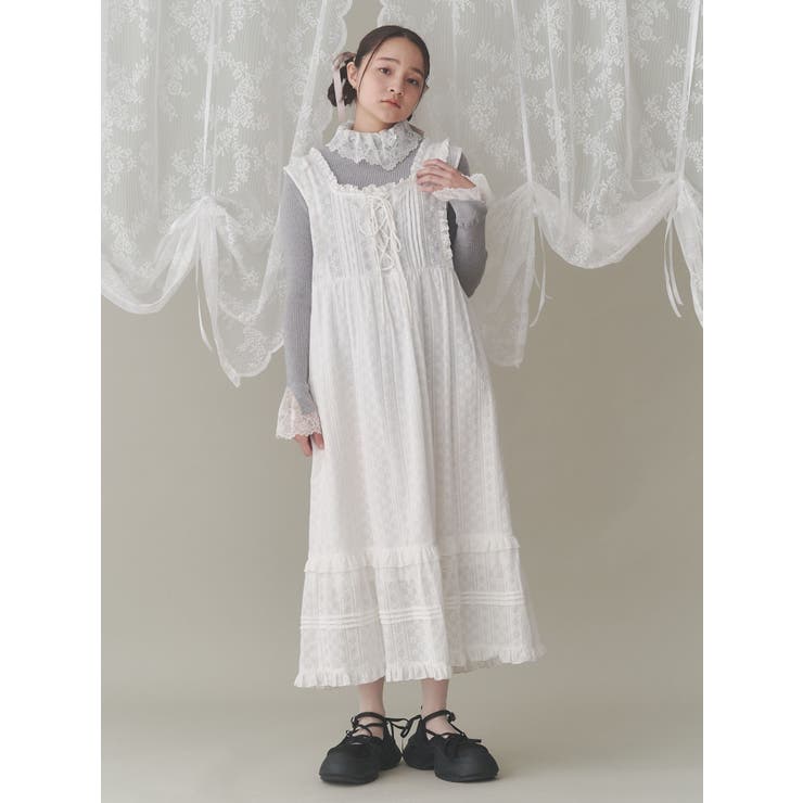 ribbonレースワンピース[品番：MKSW0061868]｜merry jenny（メリージェ