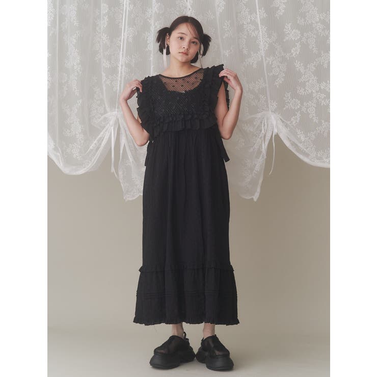 ribbonレースワンピース[品番：MKSW0061868]｜merry jenny（メリージェ