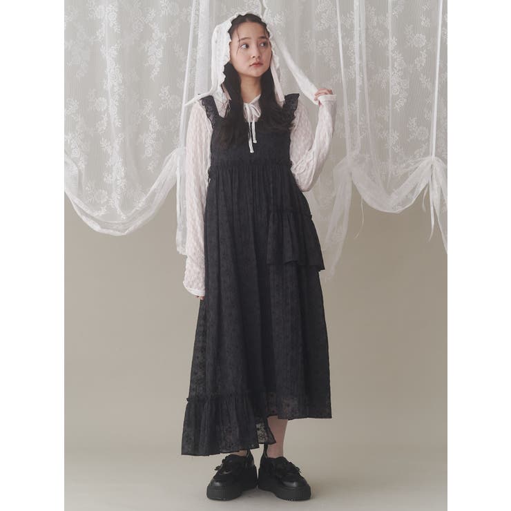 lacefrillキャミワンピース[品番：MKSW0061870]｜merry jenny