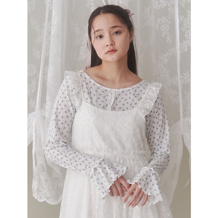 lacefrillキャミワンピース[品番：MKSW0061870]｜merry jenny