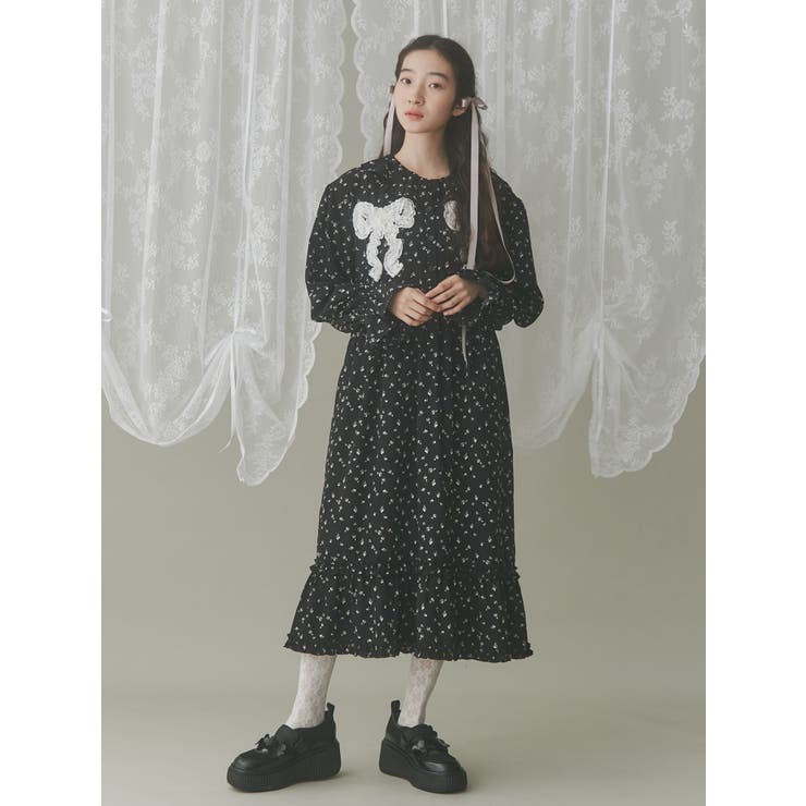 flowerフリルリボンワンピース | merry jenny | 詳細画像19 