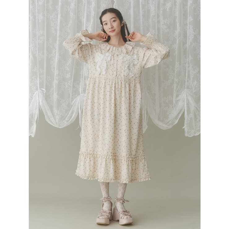 flowerフリルリボンワンピース | merry jenny | 詳細画像5 