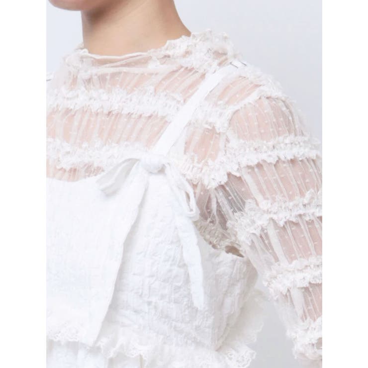 pokopoko ribbon race dress | merry jenny | 詳細画像13 