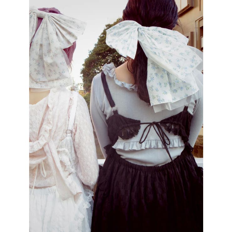 pokopoko ribbon race dress[品番：MKSW0064665]｜merry jenny