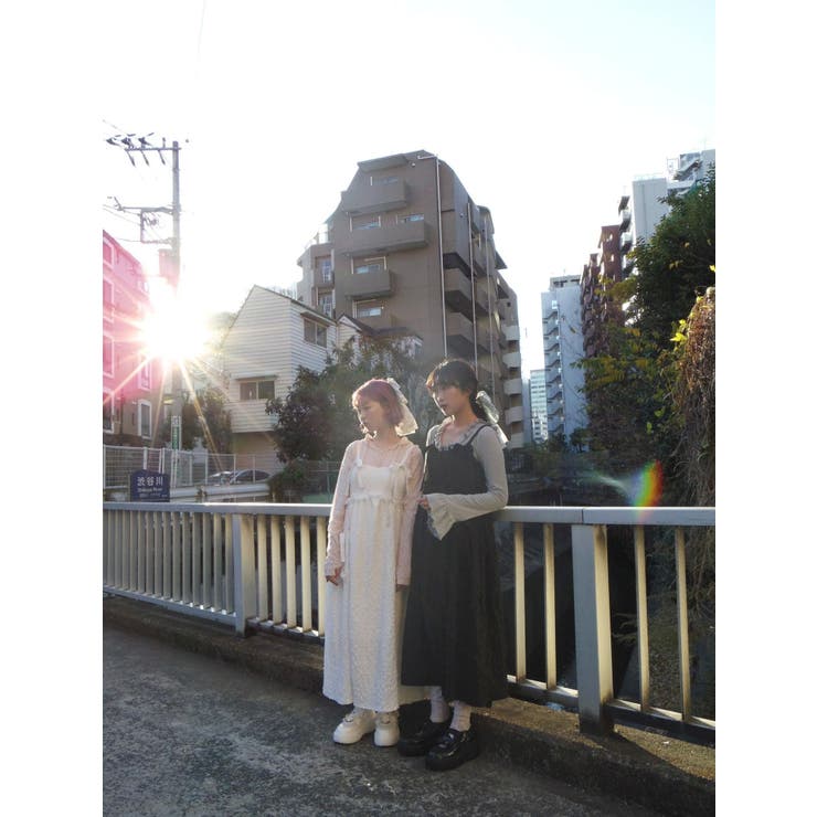 pokopoko ribbon race dress[品番：MKSW0064665]｜merry jenny