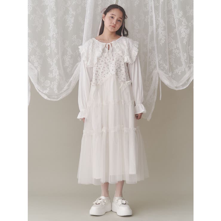 petit flowerチュールキャミワンピース[品番：MKSW0061872