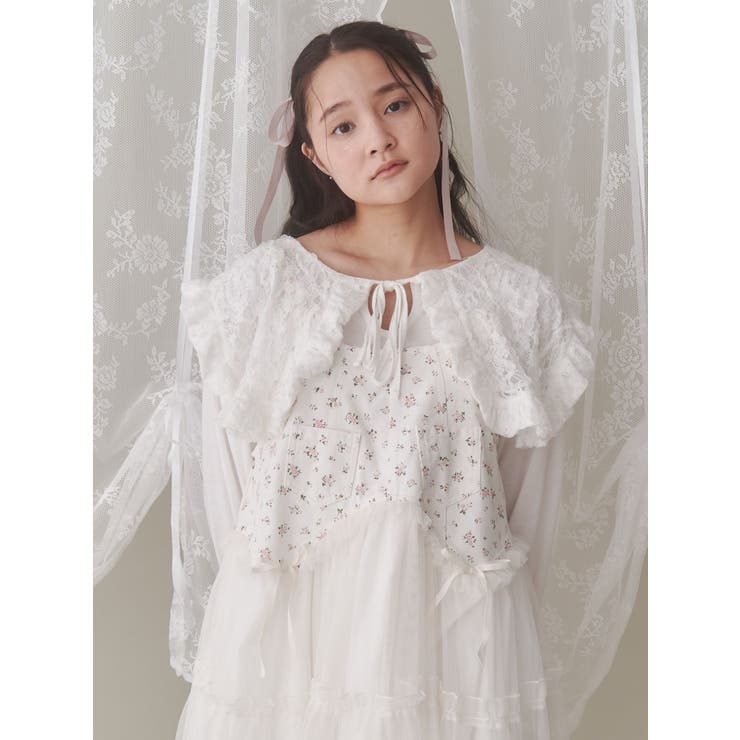 petit flowerチュールキャミワンピース[品番：MKSW0061872]｜merry