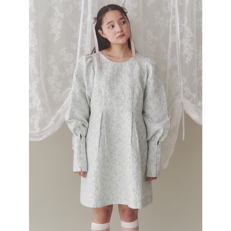 2024AW今季新作JUSGLITTY シャツフレアミニワンピース白M完売 - ワンピース