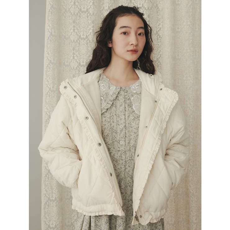 floralレースカラーワンピース[品番：MKSW0061440]｜merry jenny