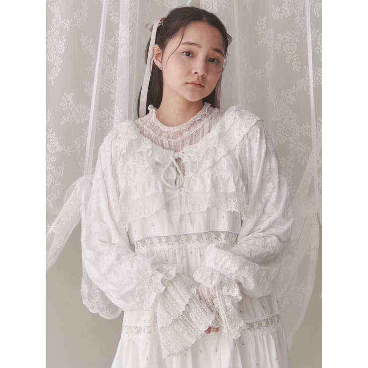 PAGEBOY カーディガン スカシリーフニットボレロ レディース