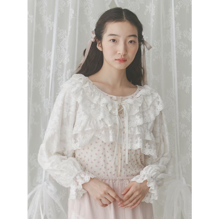 flowerレースシアーボレロ[品番：MKSW0061875]｜merry jenny