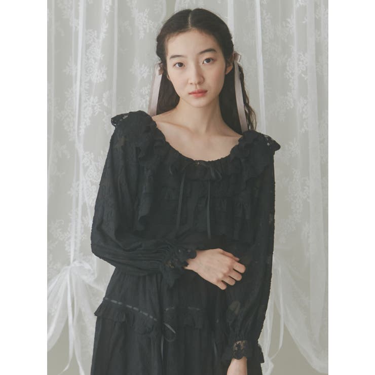 flowerレースシアーボレロ[品番：MKSW0061875]｜merry jenny