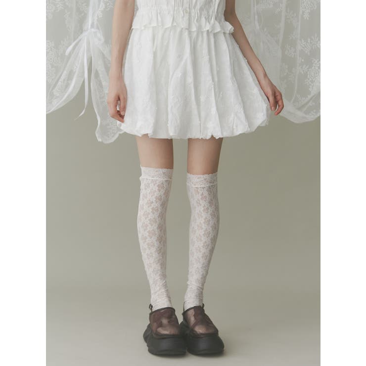 flowerバルーンミニスカート[品番：MKSW0061882]｜merry jenny