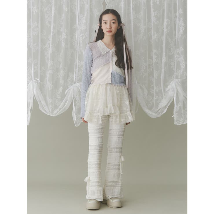 sheer lacy frill apron[品番：MKSW0061886]｜merry jenny（メリージェ