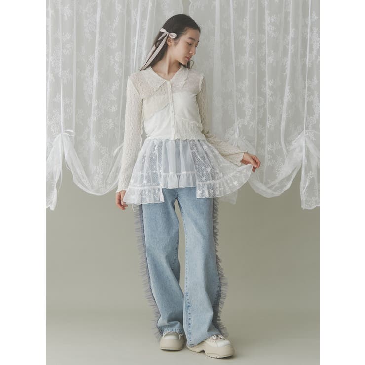 スカート merry jenny sheer lacy frill apron merry jenny スカート sheer lacy frill apron : ZOZOTOWN Yahoo