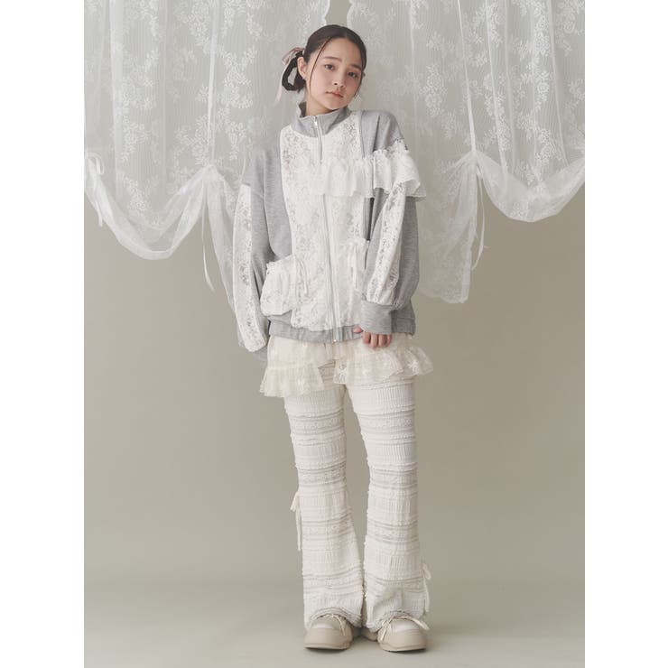 sheer lacy frill apron[品番：MKSW0061886]｜merry jenny（メリージェ