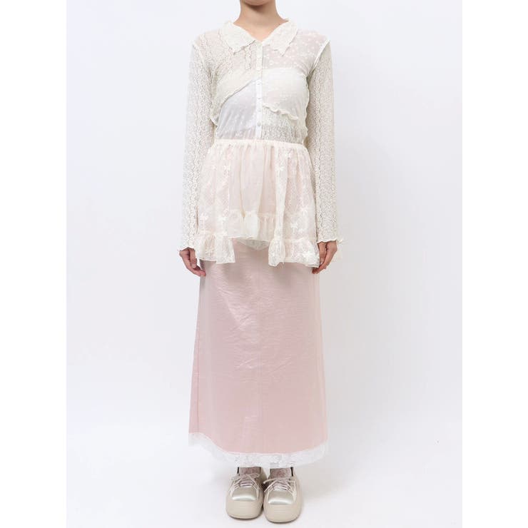 スカート merry jenny sheer lacy frill apron スカート merry jenny sheer lacy frill apron sheer lacy frill