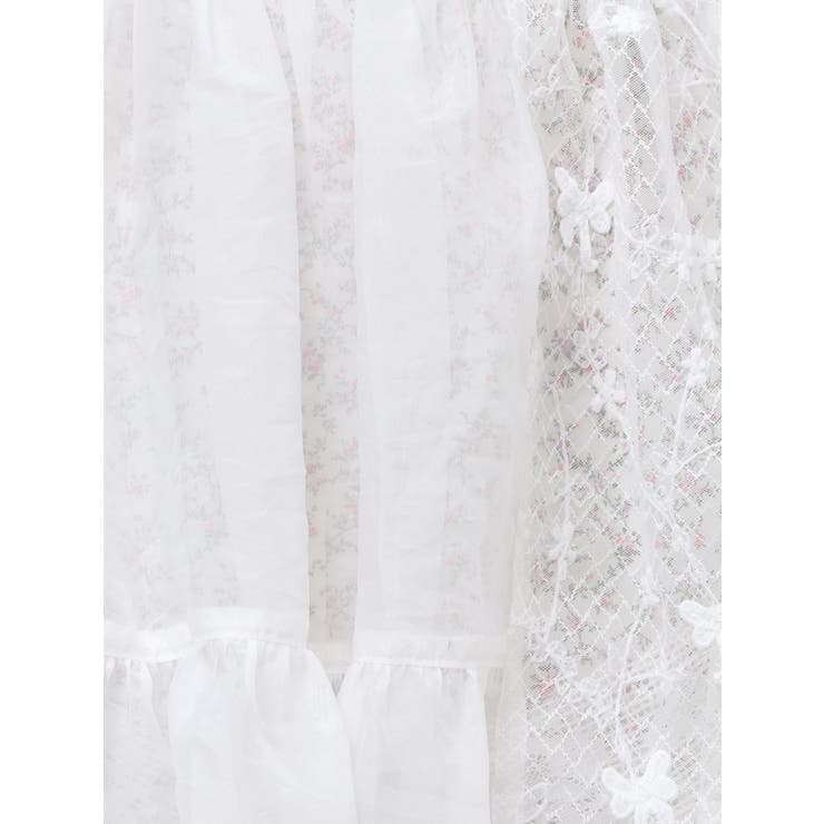 sheer lacy frill apron[品番：MKSW0061886]｜merry jenny
