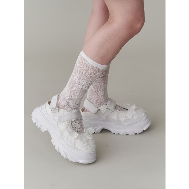 frill back strap sandal sneakers[品番：MKSW0064105]｜merry