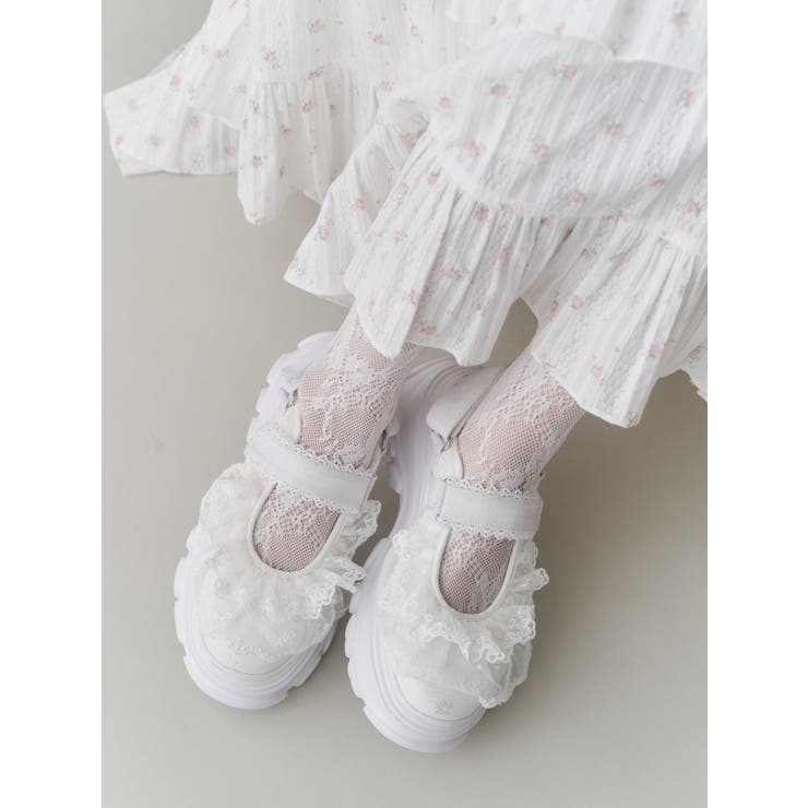 frill back strap sandal sneakers[品番：MKSW0064105]｜merry jenny