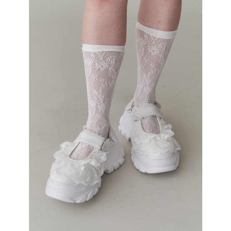 frill back strap sandal sneakers[品番：MKSW0064105]｜merry jenny
