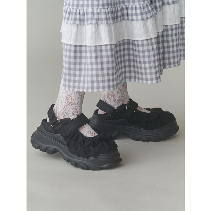 frill back strap sandal sneakers[品番：MKSW0064105]｜merry jenny