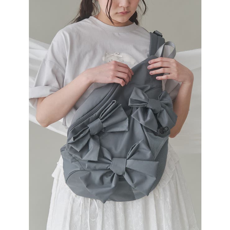 ribbonワンショルダーバッグ[品番：MKSW0061229]｜merry jenny