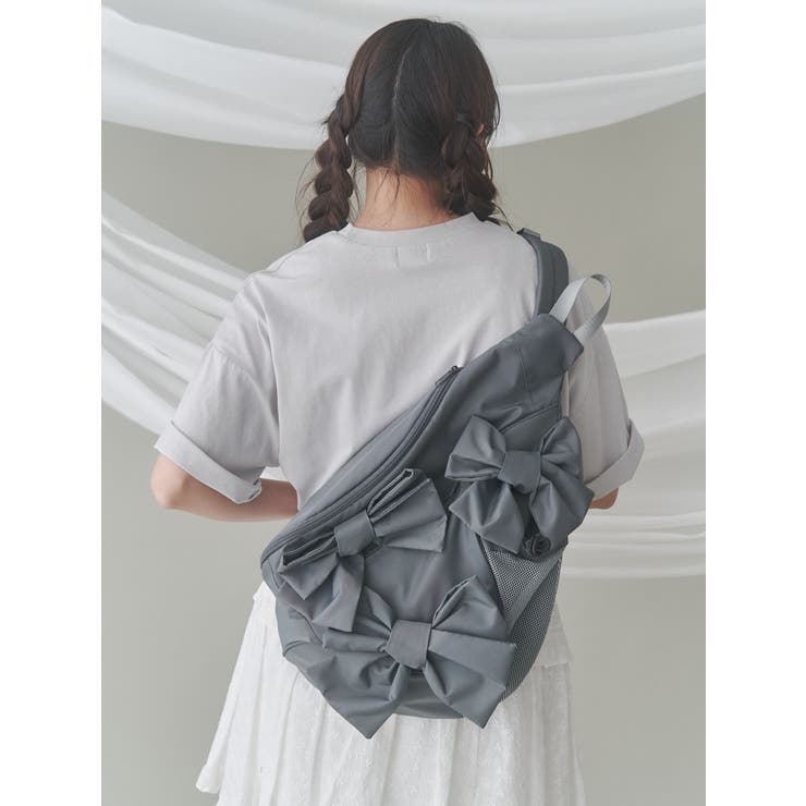 ribbonワンショルダーバッグ[品番：MKSW0061229]｜merry jenny