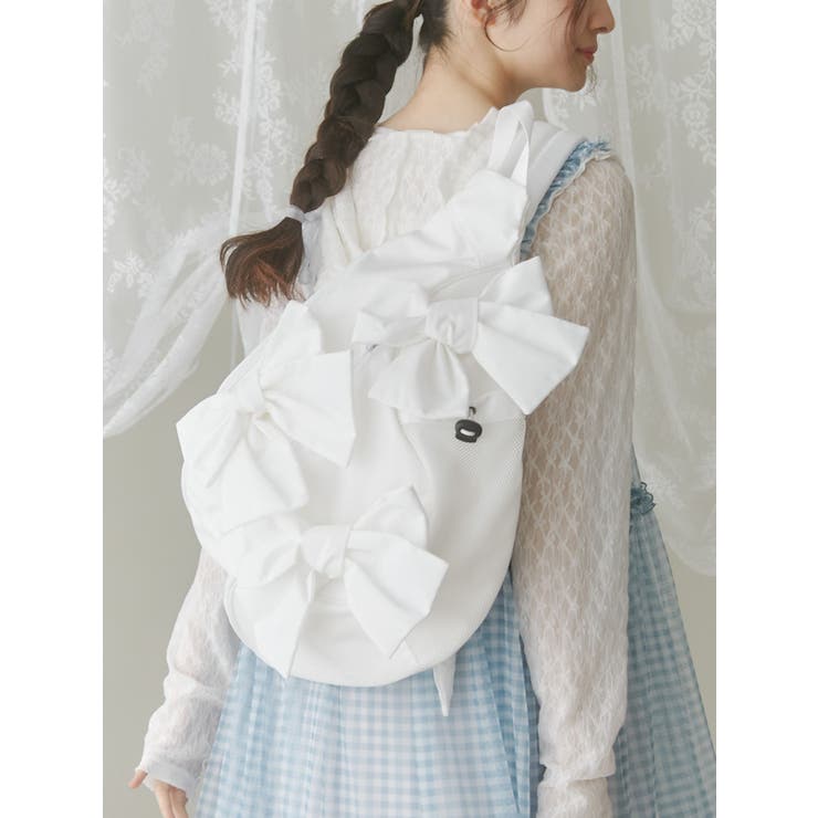 ribbonワンショルダーバッグ[品番：MKSW0061229]｜merry jenny