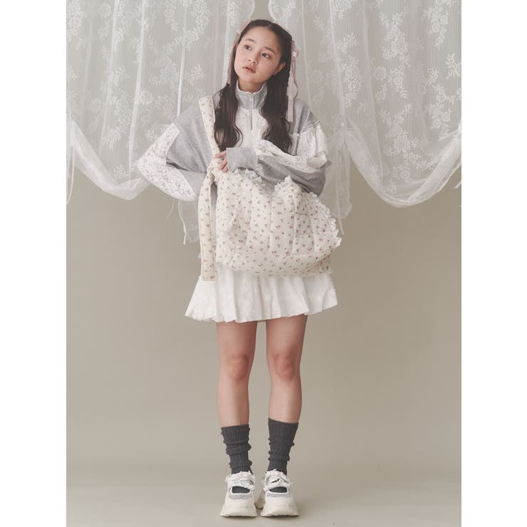お花のガーゼキルトショルダーバッグ[品番：MKSW0061752]｜merry jenny