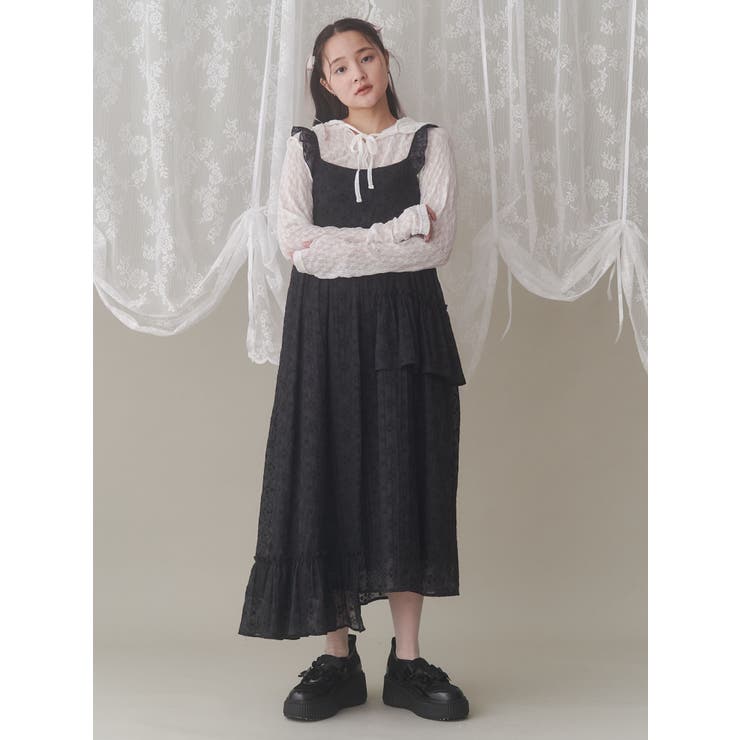 rabbitレースフードトップス[品番：MKSW0061895]｜merry jenny