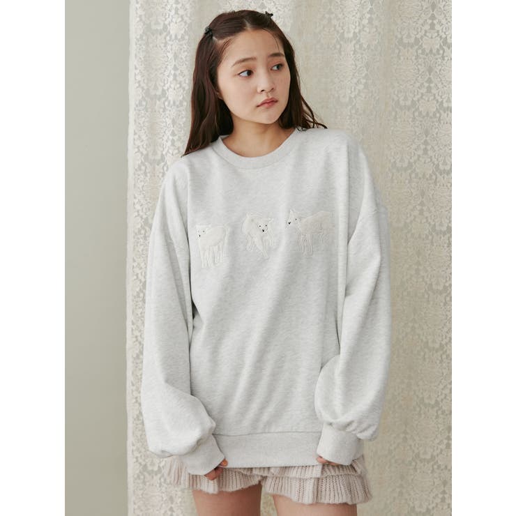モコモコひつじスウェット[品番：MKSW0061686]｜merry jenny