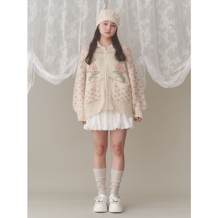 roseカウチンニット[品番：MKSW0061687]｜merry jenny（メリージェ二ー