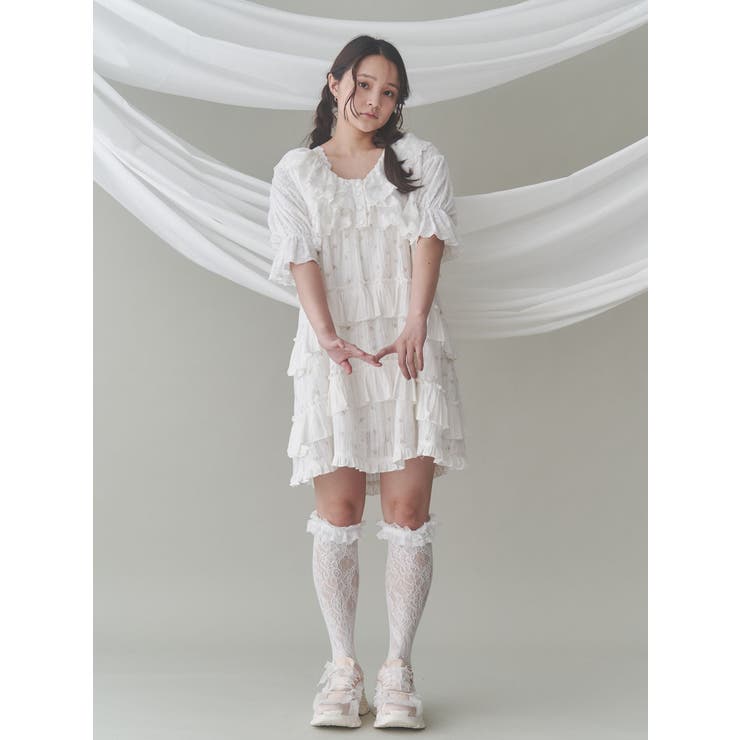 floralフレアミニワンピース[品番：MKSW0062989]｜merry jenny