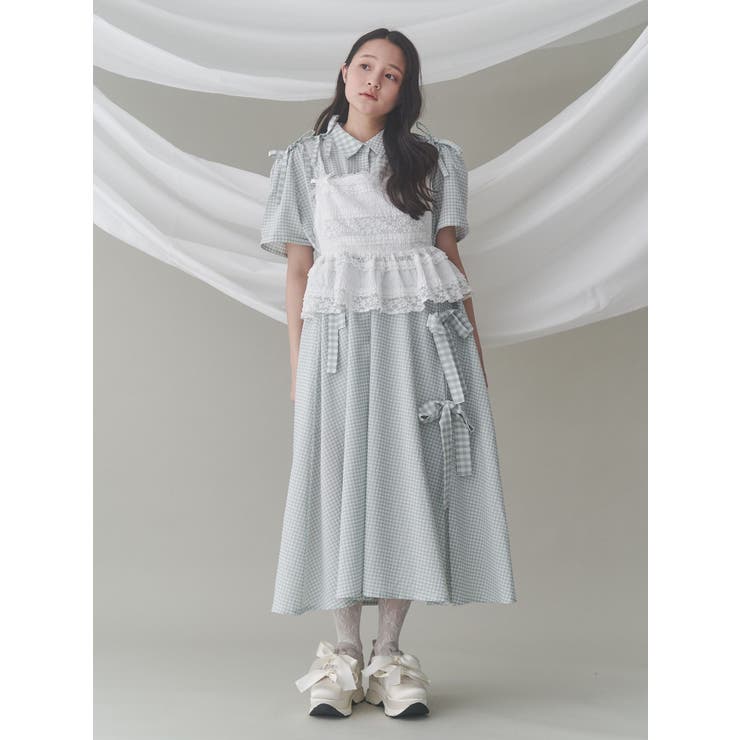 全商品オープニング価格！ リボンレースペプラムビスチェ[品番：MKSW0063412]｜merry jenny トップス