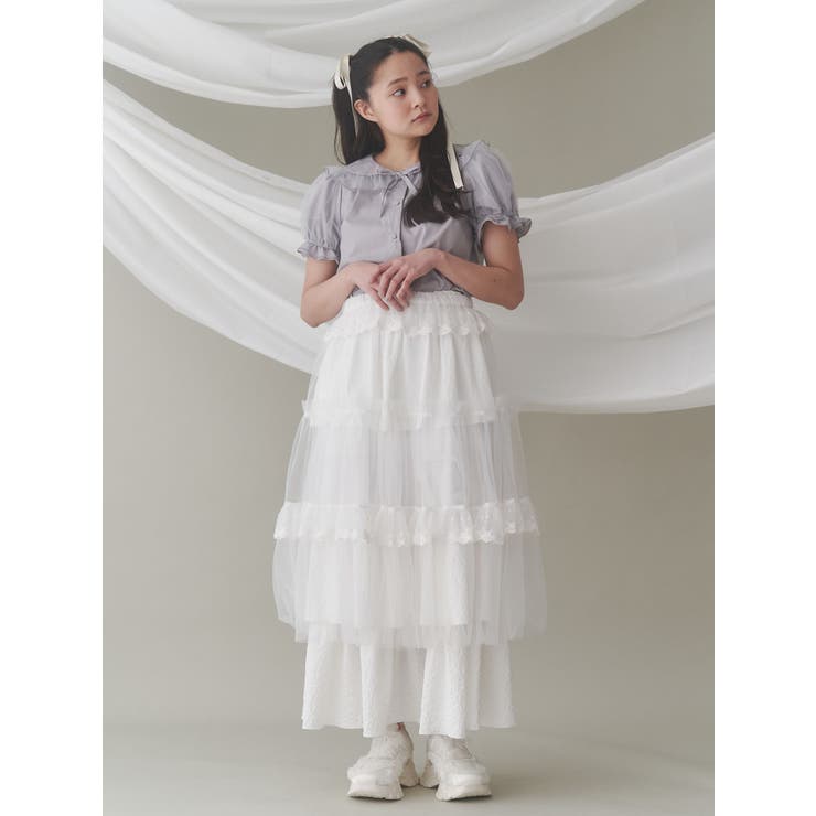 チュールパフブラウス | merry jenny | 詳細画像13 