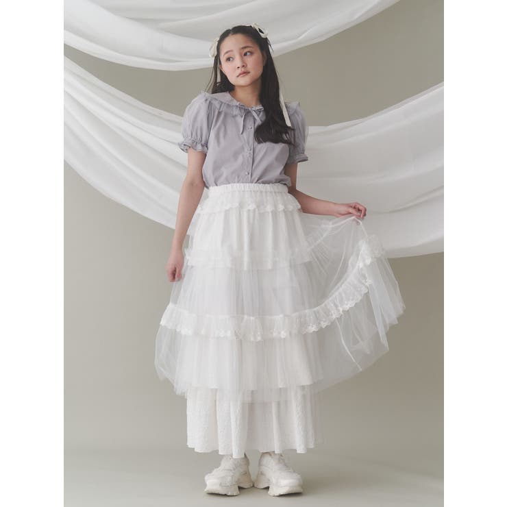 チュールパフブラウス | merry jenny | 詳細画像14 