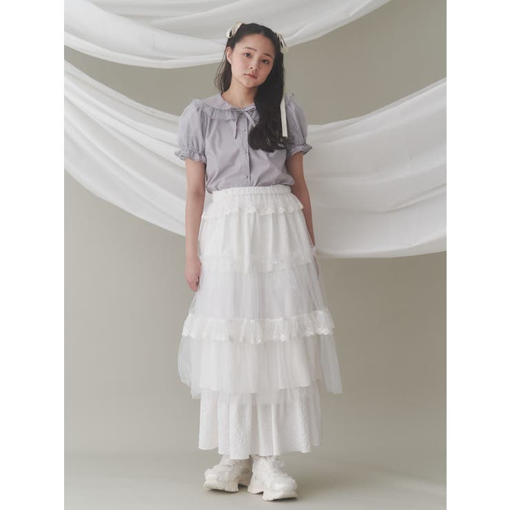 チュールパフブラウス | merry jenny | 詳細画像15 